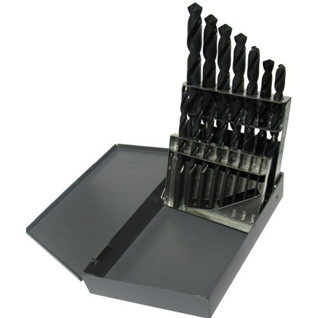 DRILL AMERICA 1/16"-1/2"x32nds 15Pc. Tin Coated Drill Bit Set DWD15J-TN-SET